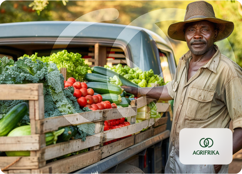 Farmer with vegetables